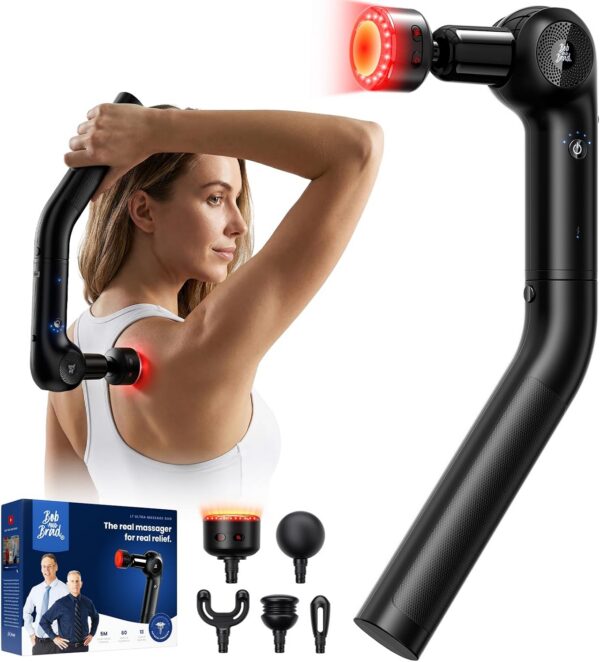 BOB AND BRAD L7 Ultra Massage Gun with Heat, Red Light & Extension Handle product image