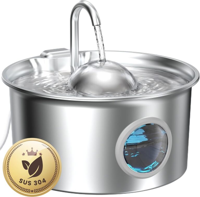 Dctrod 2.6L Stainless-Steel Cat Water Fountain product image