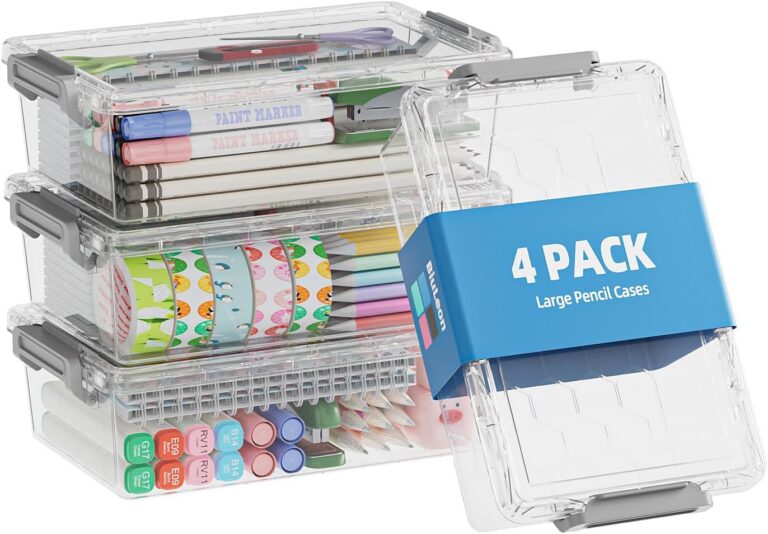 BiuLeon 4 Pack Extra Large Pencil Box product image