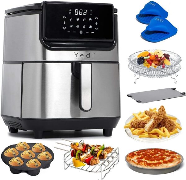Yedi Evolution Air Fryer 6.8 Qt with Ceramic Basket, Stainless product image