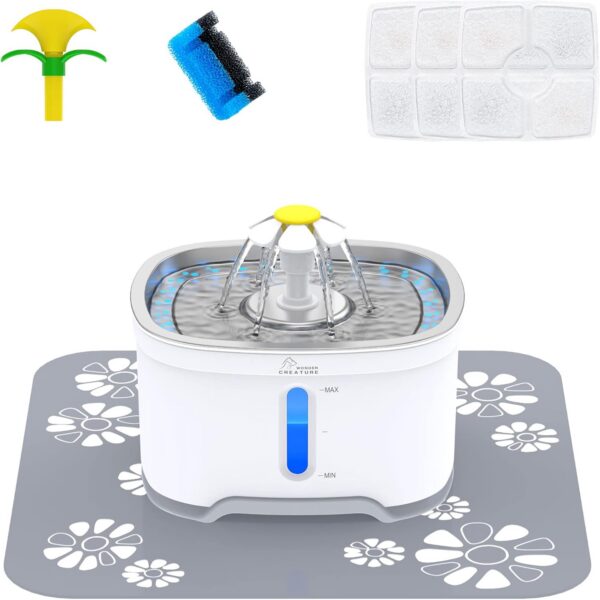 Wonder Creature Cat Water Fountain, 2.5L Stainless-Steel Top product image