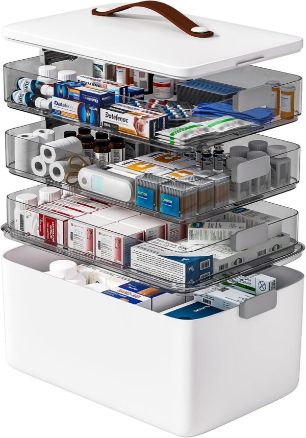 funest 4-Tier Medicine Storage Box Organizer product image
