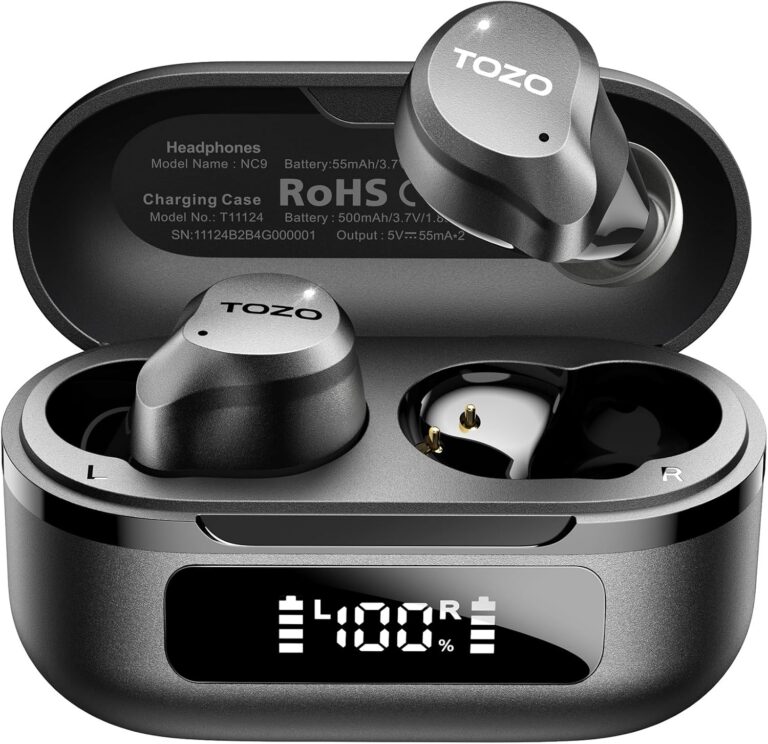 TOZO NC9 Hybrid Active Noise Cancelling Wireless Earbuds product image