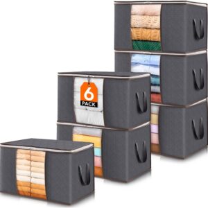 Lifewit 6-Pack 60L Clothes Storage Bins with Lids product image