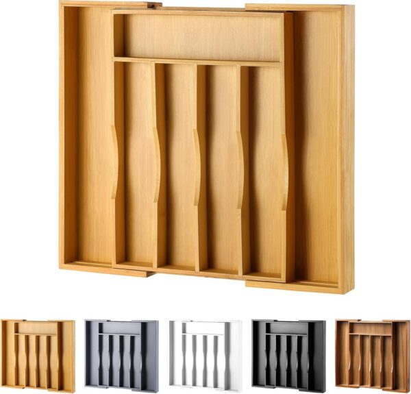 oridom Expandable Bamboo Kitchen Drawer Organizer product image