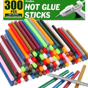 YesBes 300 Pack Colored Mini Hot Glue Sticks product image