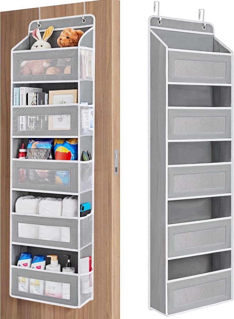 JARLINK Over-the-Door Organizer, 5 Shelf Grey product image