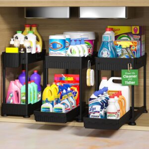 Sevenblue 3-Pack 2-Tier Under Sink Organizers with Sliding Drawers product image