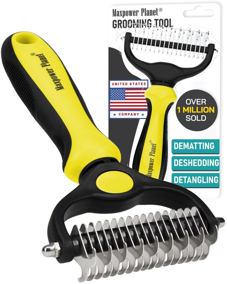 Maxpower Planet Pet Grooming Brush - Double-Sided Undercoat Rake product image