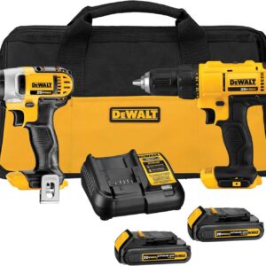 DEWALT 20V MAX Cordless Drill and Impact Driver Combo Kit (DCK240C2) DEWALT 20V MAX Cordless Drill and Impact Driver Combo Kit (DCK240C2) product image