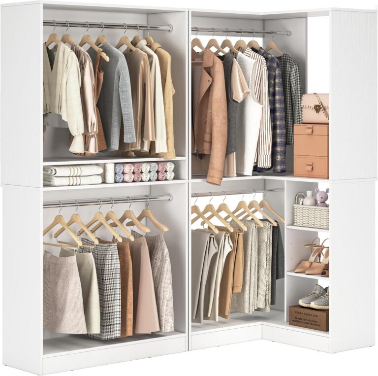Unikito Corner Closet System, 72-inch L-Shaped Closet Organizer product image
