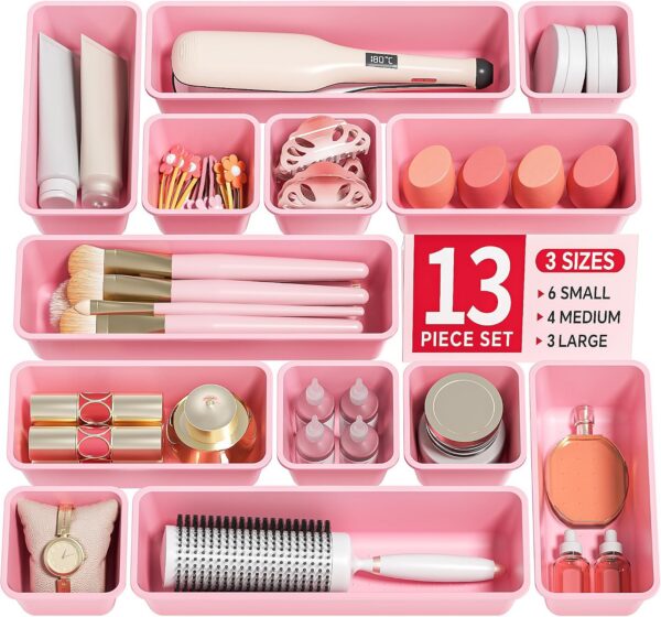 Canfanni 13 Pack Plastic Drawer Organizers Set product image