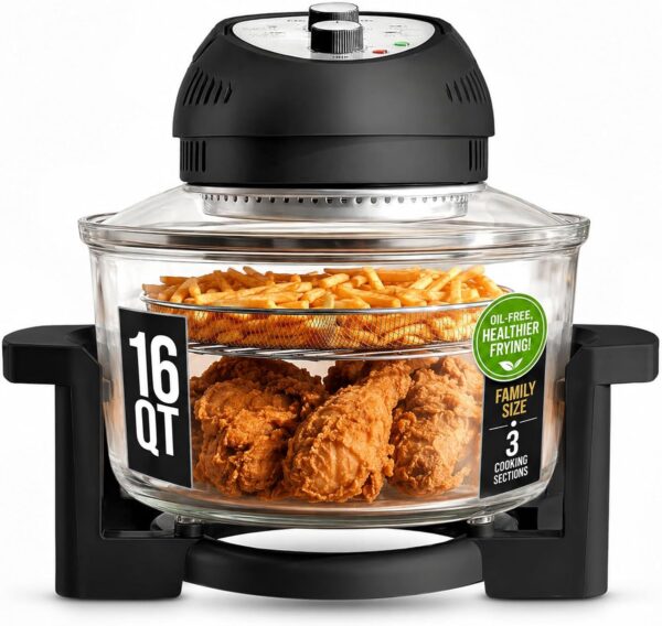Granitestone 16 Qt Large Glass Air Fryer Granitestone 16 Qt Large Glass Air Fryer product image