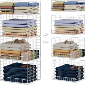 Yociyoga 4 Tier Stackable Closet Organizers and Storage Shelves product image