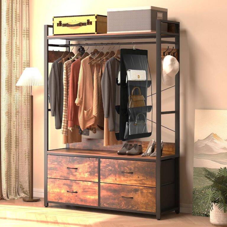 NAIYUFA Clothes Rack with Drawers product image