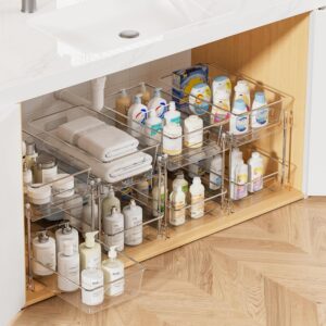Vtopmart 4 Pack Pull Out Bathroom Under Sink Organizer (S-Standard) product image