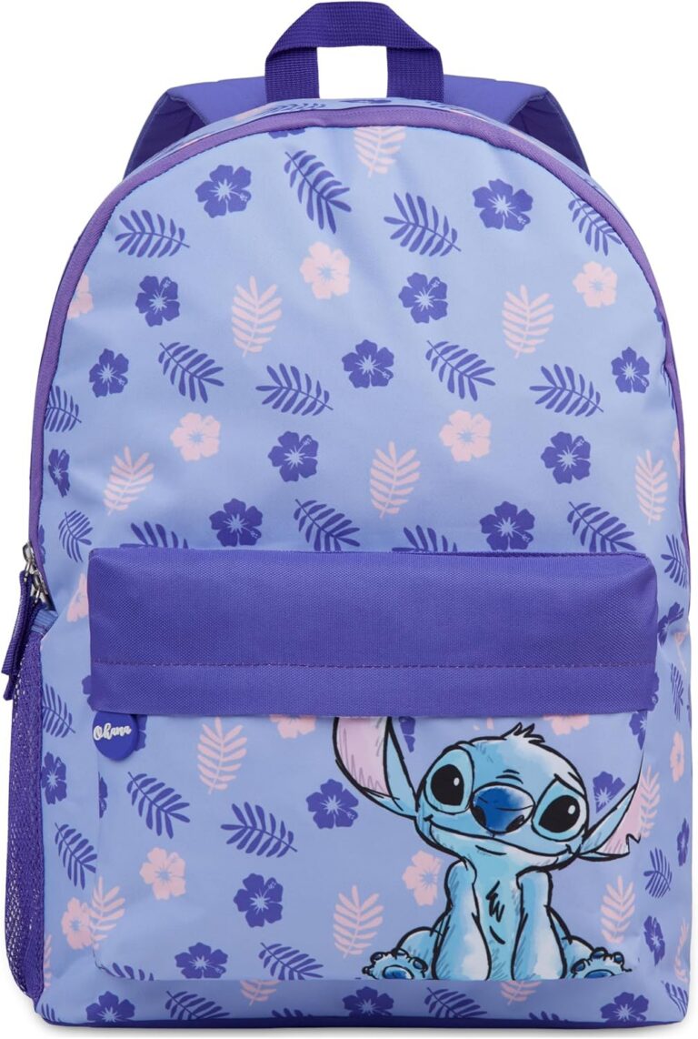 Disney Stitch Backpack for Girls Teens School Bag Kids Book Bag School Supplies Gifts (Purple) product image
