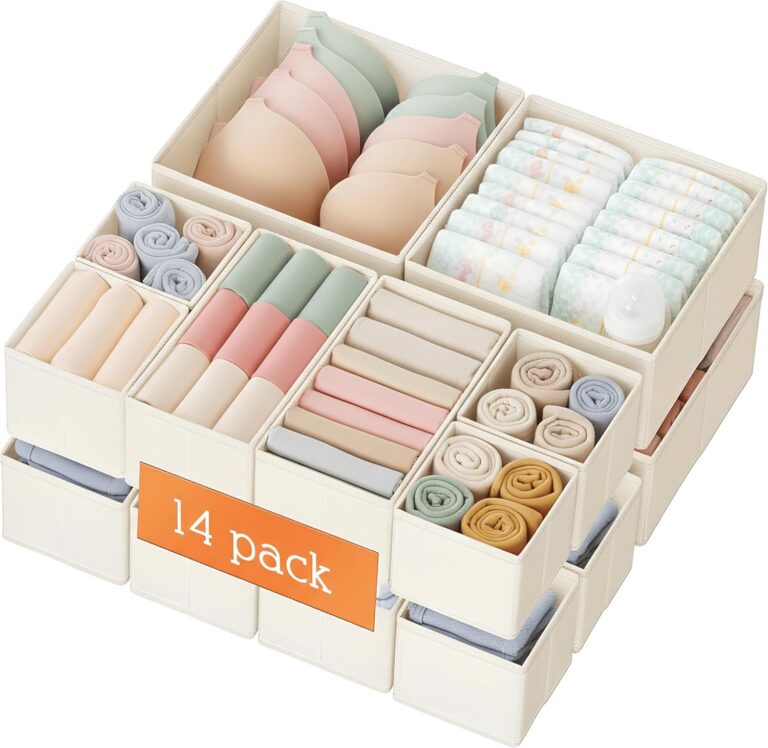 Criusia 14-Pack Drawer Organizer Clothes (Beige) product image