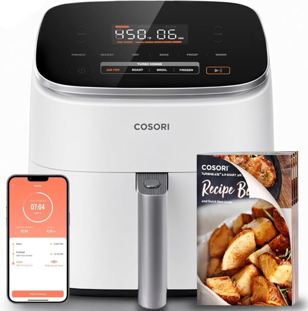 Cosori TurboBlaze Smart Air Fryer 6 Qt, Cream Cosori TurboBlaze Smart Air Fryer 6 Qt, Cream product image