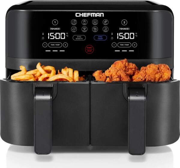 Chefman TurboFry Touch Dual Air Fryer, 9 Quart product image