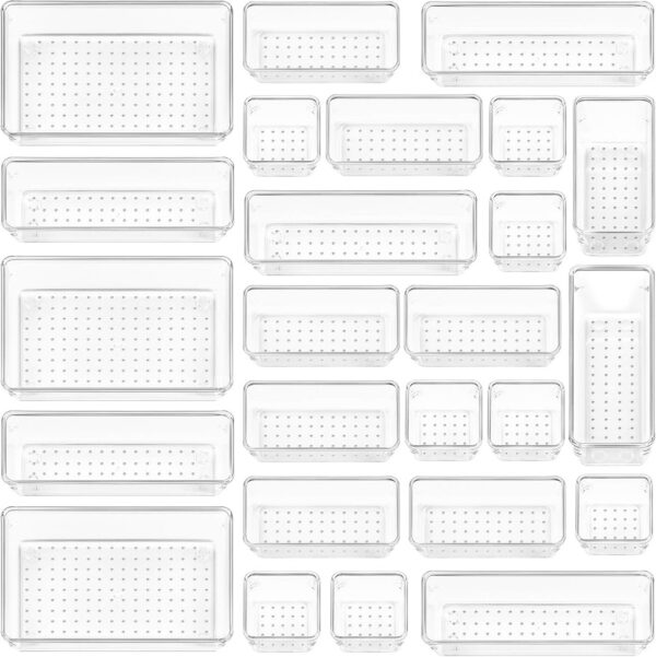 Vtopmart 25 PCS Clear Plastic Drawer Organizers Set product image