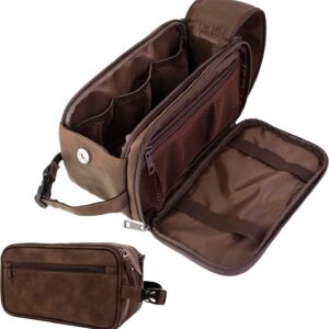 PAVILIA Toiletry Bag for Men, Dark Brown product image