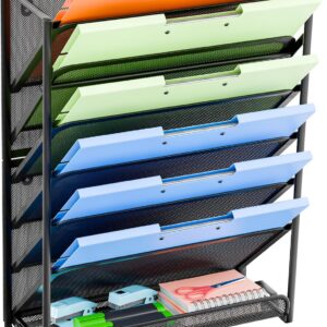 Simple Trending Wall File Organizer, 7-Tier, Black product image