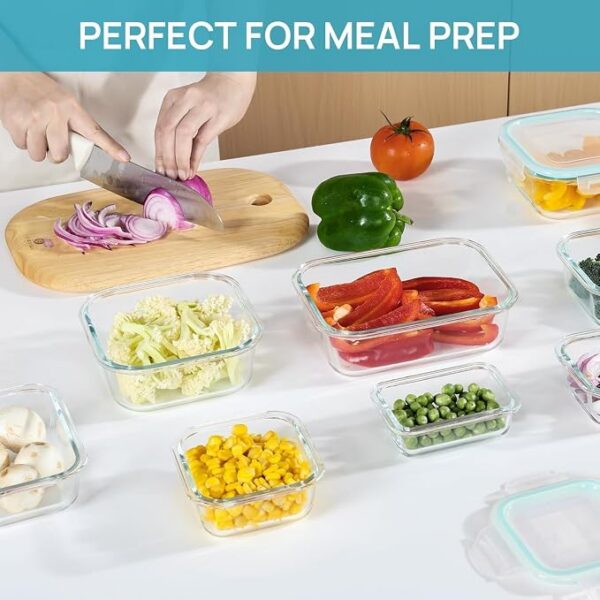 Vtopmart 8 Pack Glass Food Storage Containers